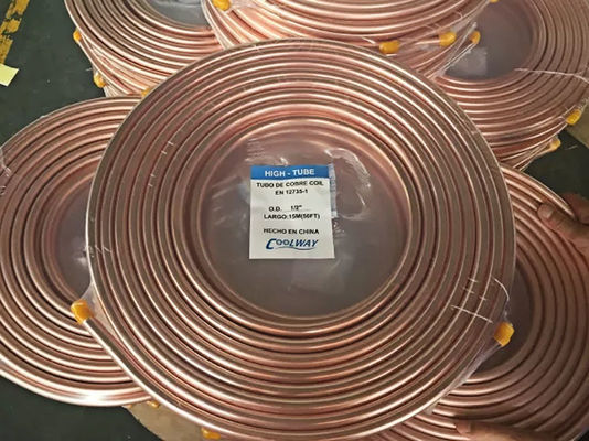 Niveau Gekronkelde H65 22mm Buis van het de Rol de Zuivere Koper van de Koperpijp voor Pannekoek