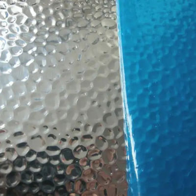 Spiegelreflecterende aluminiumplaten Stucco Hammer Pebble Embossed 200mm